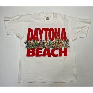 VINTAGE Spring Break Daytona Beach 1992 T-shirt Men Large USA 90s Single Stitch